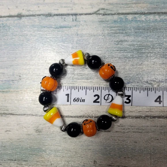 Colorful Halloween Candy Corn Kids Bracelet - Picture 5 of 7